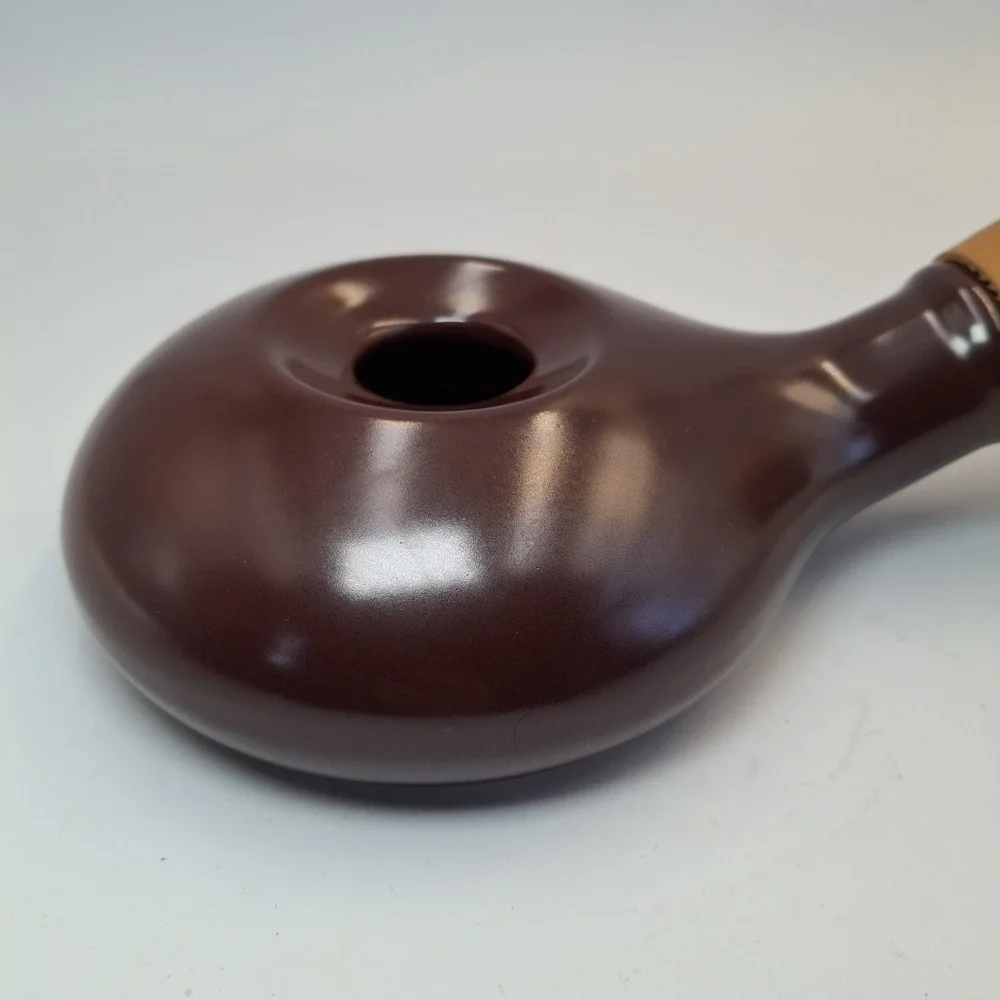Nuvo Eco Ceramic Handy Coffee Bean Roaster Brown Leather Handle Made in Korea